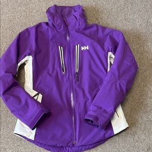 Helly Hansen Vibrant Purple and White Outdoor Jacket